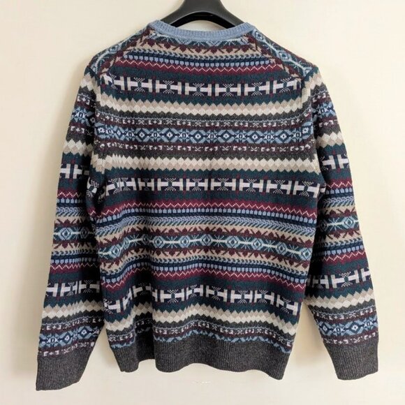 Brooks Brothers Men's Sweater Italian Yarn Fair Isle Merino Wool Size XL - Picture 2 of 7